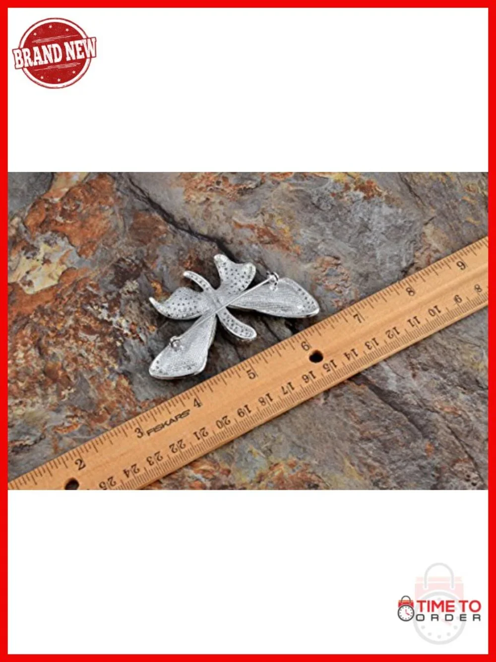 Shiny Crystal Butterfly Brooch Pin for Hat Bag Suit Tie - Picture 2 of 6